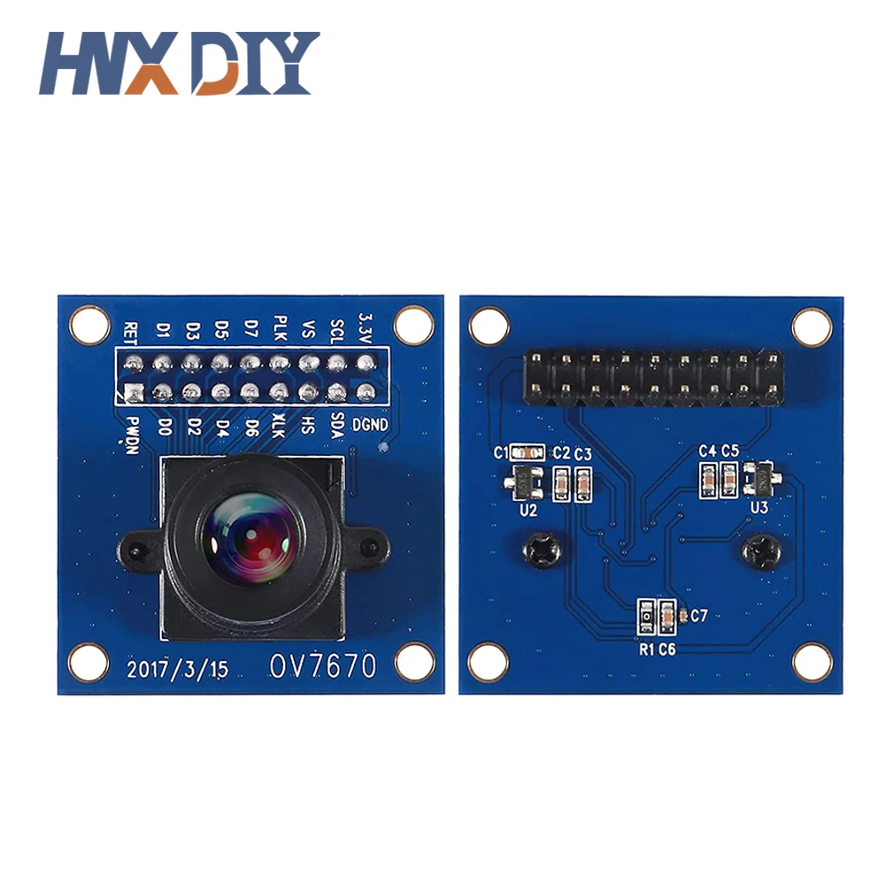 OV7670 camera module Supports VGA CIF auto exposure control display active size 640X480 for Arduino