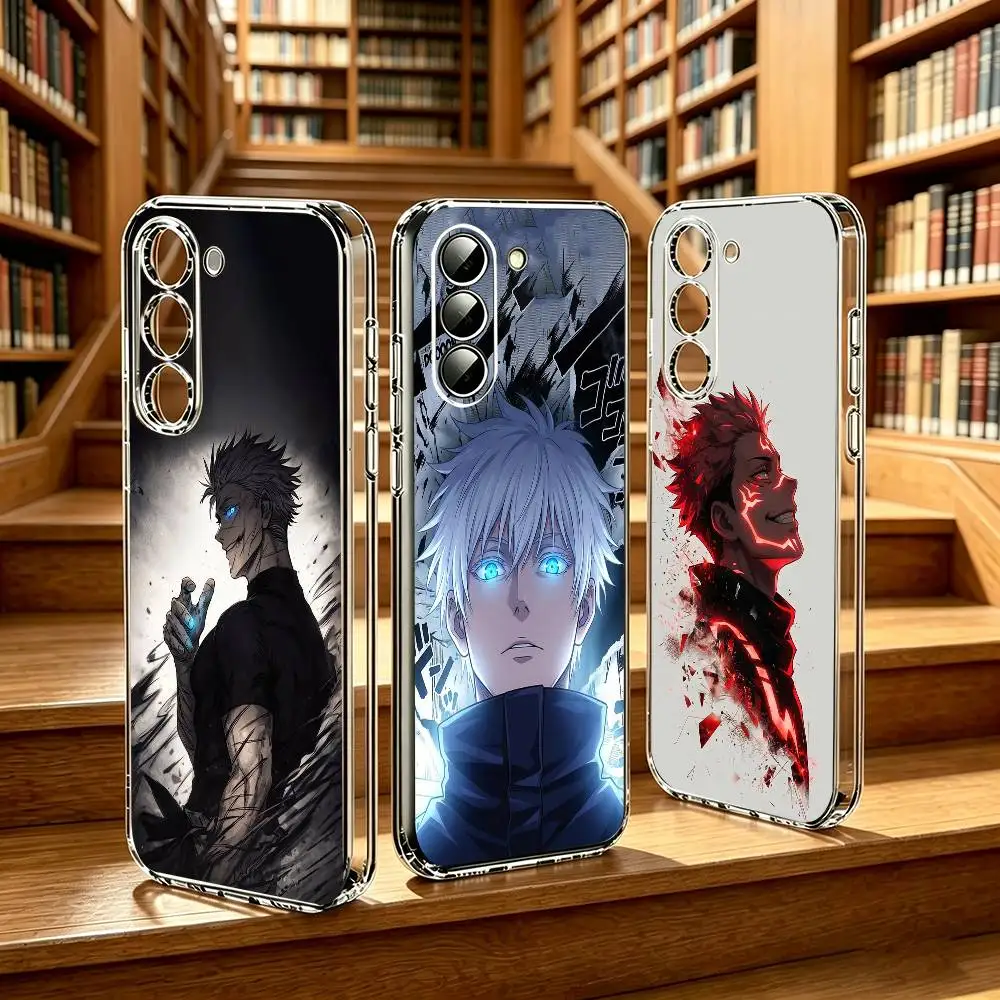 T-Toji Satoru Gojo Cool Hard  Phone Case for Samsung Galaxy A55 A06 A16 A26 A36 A56 A25 A35 A15 Transparent Flexible Cover