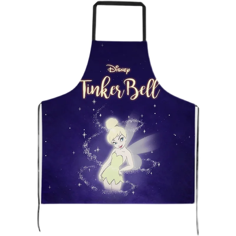 Disney Tinker Bell Print Kitchen Cooking Apron Polyester Waterproof Oil-Proof for Woman Avental De Cozinha Delantal Cocina