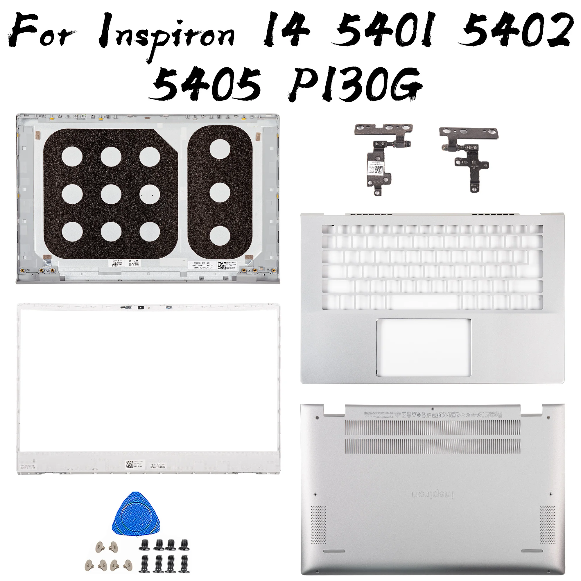 

NEW For Inspiron 14 5401 5402 5405 5408 5409 P130G LCD Back Cover/Front Bezel/Palmrest Top Lid Bottom Hinges 14inch 0WK1KG 0CXCY