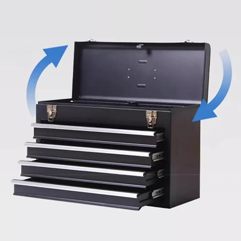 2-layer/4-layer Vehicle-mounted portable hardware household Multi-functional tool box Iron large tool box storage box