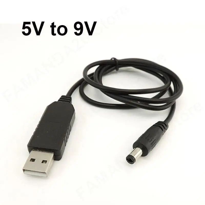 5V 9V 12V DC to Type A USB Power Boost Line Step UP Module USB Male Converter Adapter Cable 5.5mm*2.1mm Plug Jack Cable M20