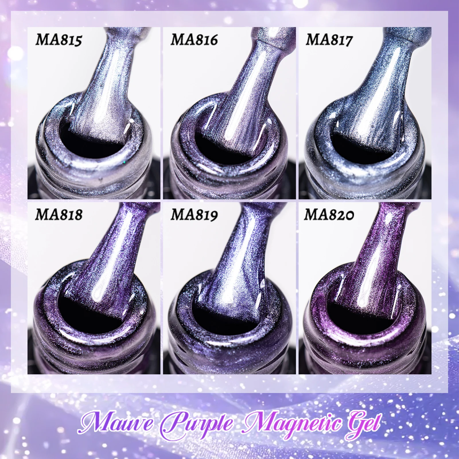 7PCS/SET Rainbow Glitter Cat Eye Magnetic Nail Polish Set Starry Sparkle Chameleon Laser Mix Varnish Nail Salon Kit With Magnet