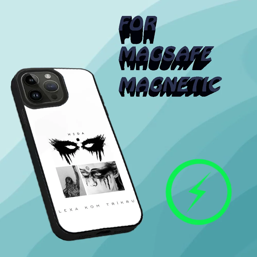 حافظة هاتف H-Heda 100 لهاتف iPhone 15,14,13,12,11,Plus,Pro,Max Mini Magsafe شحن لاسلكي مغناطيسي