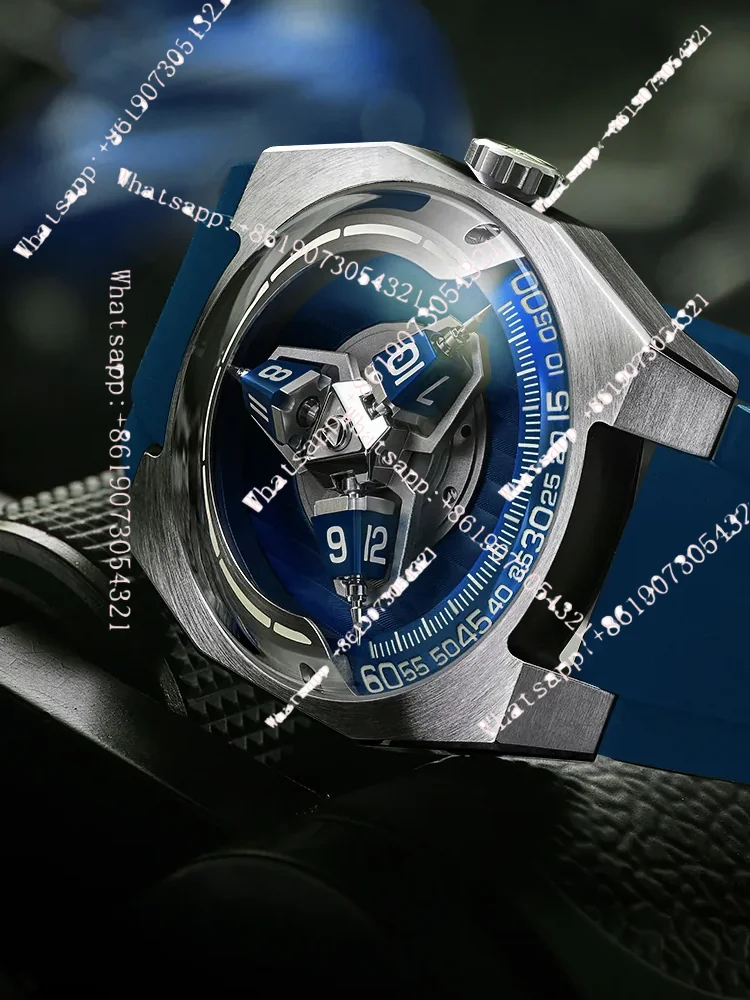 Luminous personalized creative independent watchmaking three-dimensional star wheel personalized mechanical watch