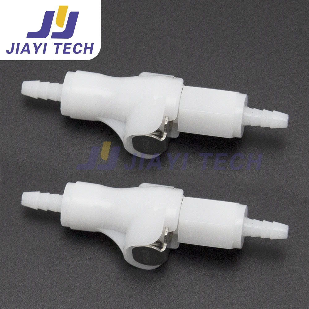 2Pcs Ink Pipe Inkjet Printer Starlight Adapters Double Check Valve Fittings With Shut-off Valves Pagoda Fittings Ink Pipe
