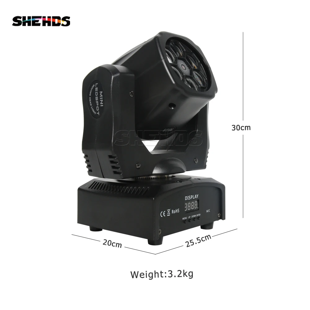 Imagem -04 - Shehds Led Beam Wash 6x15w Rgbw Moving Head Lightin com Modos Dmx para Luzes de Palco de Atmosfera de Festa Pcs Pcs