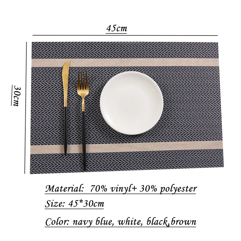 PVC Dining Table Mat Kitchen Accessories Place Mat For Dishes Hot Pad Placemats For Dinning Table Placemat Table