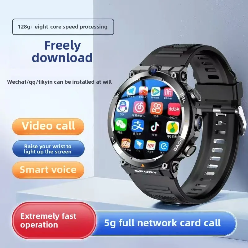 4G Smartwatch Men Women Business Wifi GPS Waterproof 8GB+128GB Memory Bluetooth Watch Video Compatible With Androidios Call Bip