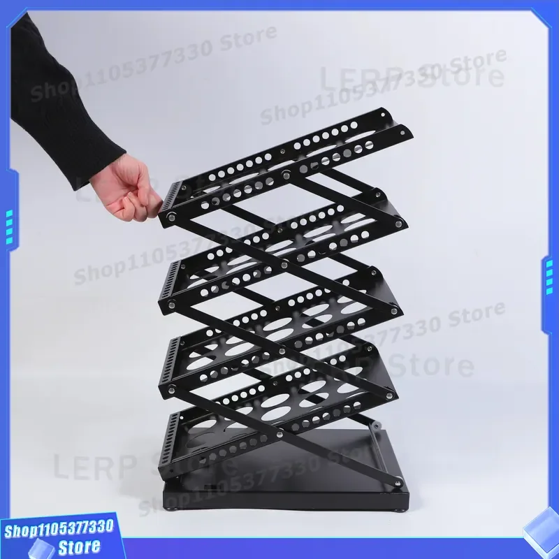 Metal A4 Display Stand Industrial Foldable Single Sided Storage Rack for Office School Event Presentation Brochure Holder