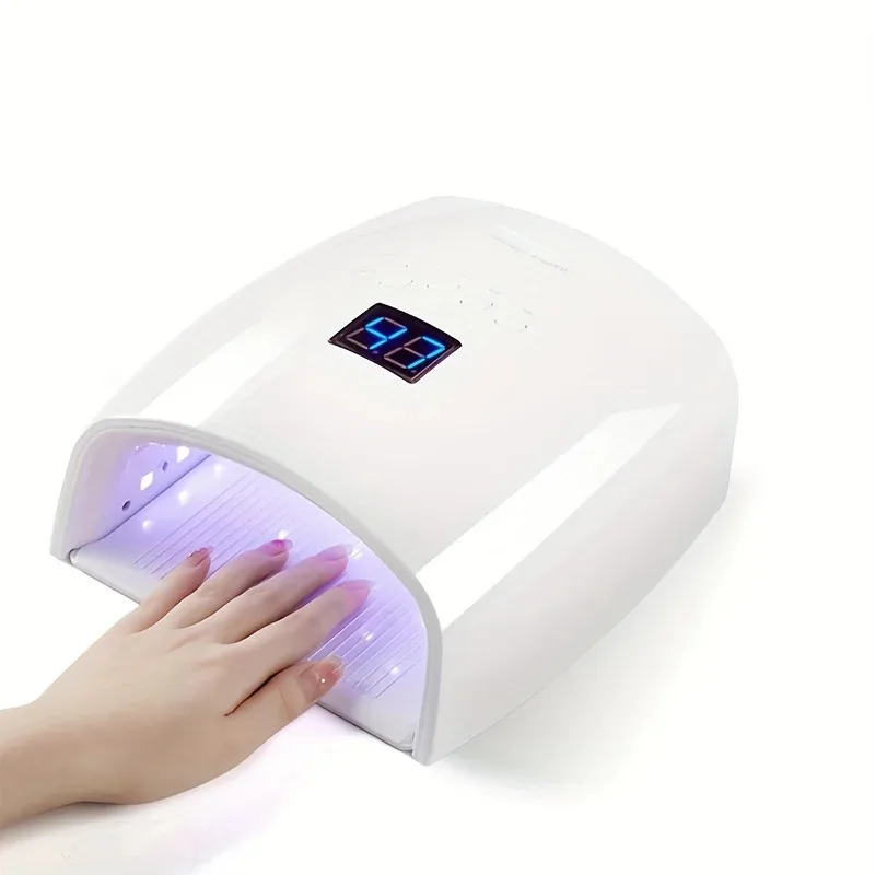 66W Rechargeable UV LED Nail Lamp with LCD Screen & 4 Timer Settings - Professional Manicure Tools for Home & Salon Use