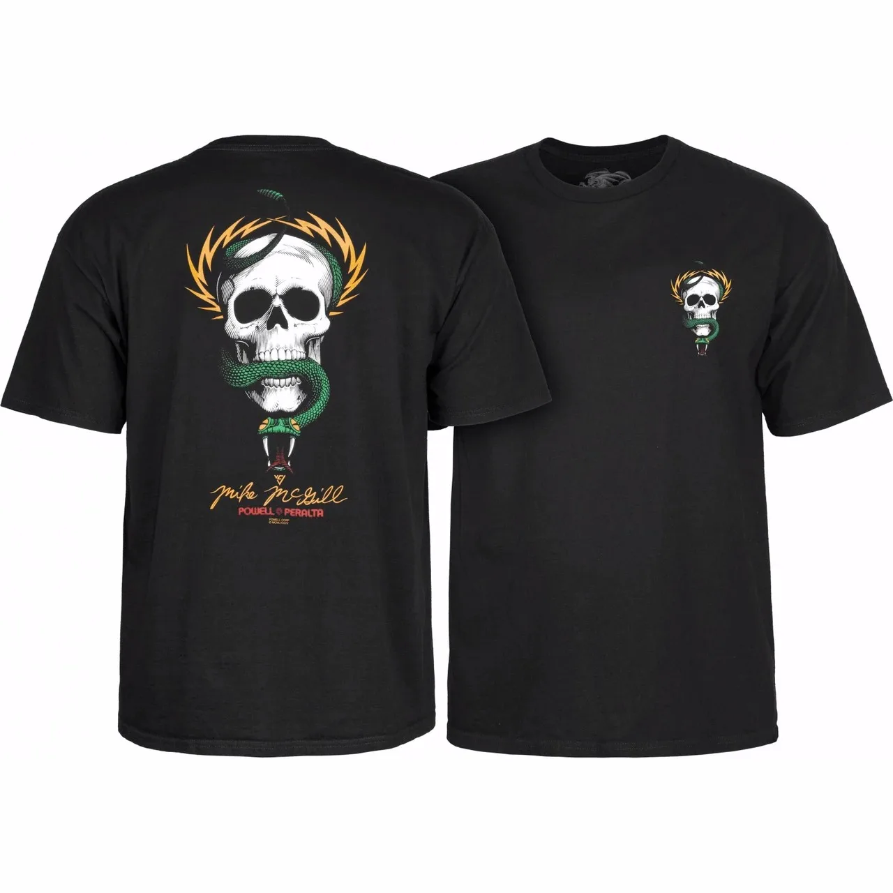 

New Skull&Snake Print T-Shirt Loose Oversized Men Clothing Casual Short Sleev Fashion Street Hip Hop Cotton Tee Top Men Clothing