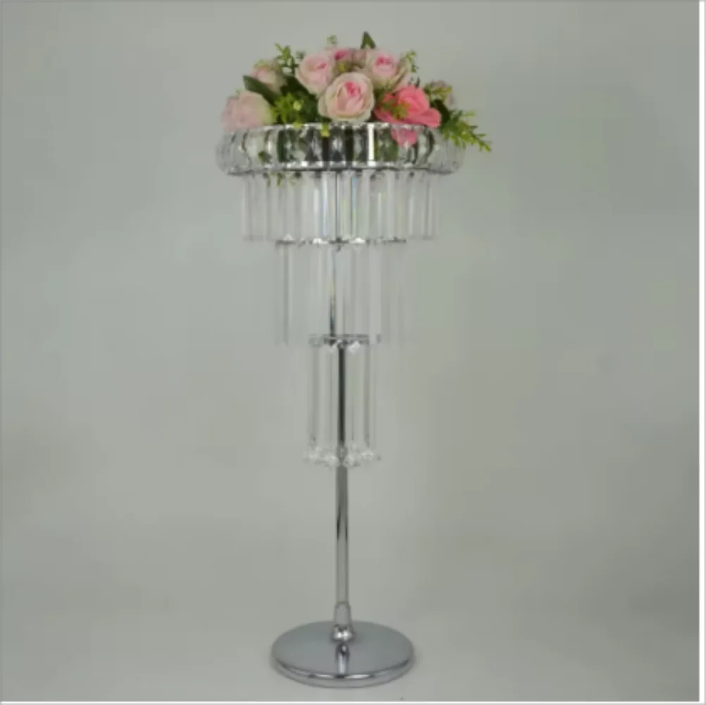 12 Pcs Gold Crystal Flowe Vase Wedding Decoration Table Centerpieces Candelabra Birthday Party Flower Vase Holder Home Decor