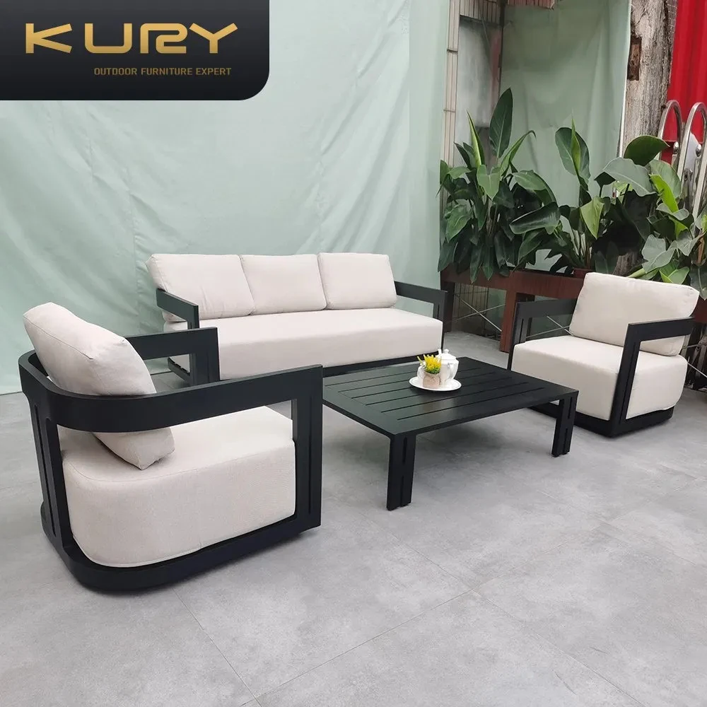 

Villa Sofa Set Furniture Aluminum Outdoor Furniture Luxury Hotel Patio Sofa Set Resort Aluminum Set Patio Furniture