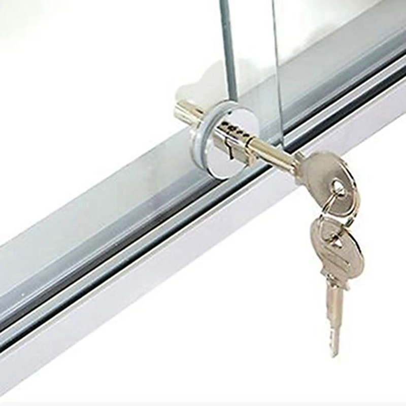 Glass Cabinet Door Lock Jewelry Display Cabinet Glass Lock Mobile Phone Showcase Cabinet Sliding Door Locks With Keys