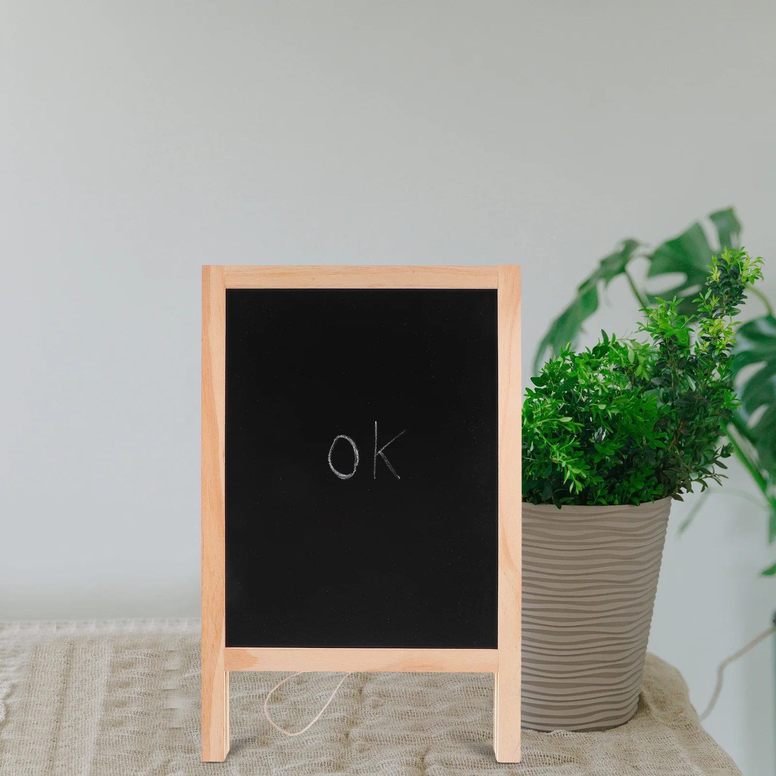 

Wooden Message Board Mini Double Sided Chalkboards Blackboard Signs Tags Bamboo Craft Memo Display Notice Items