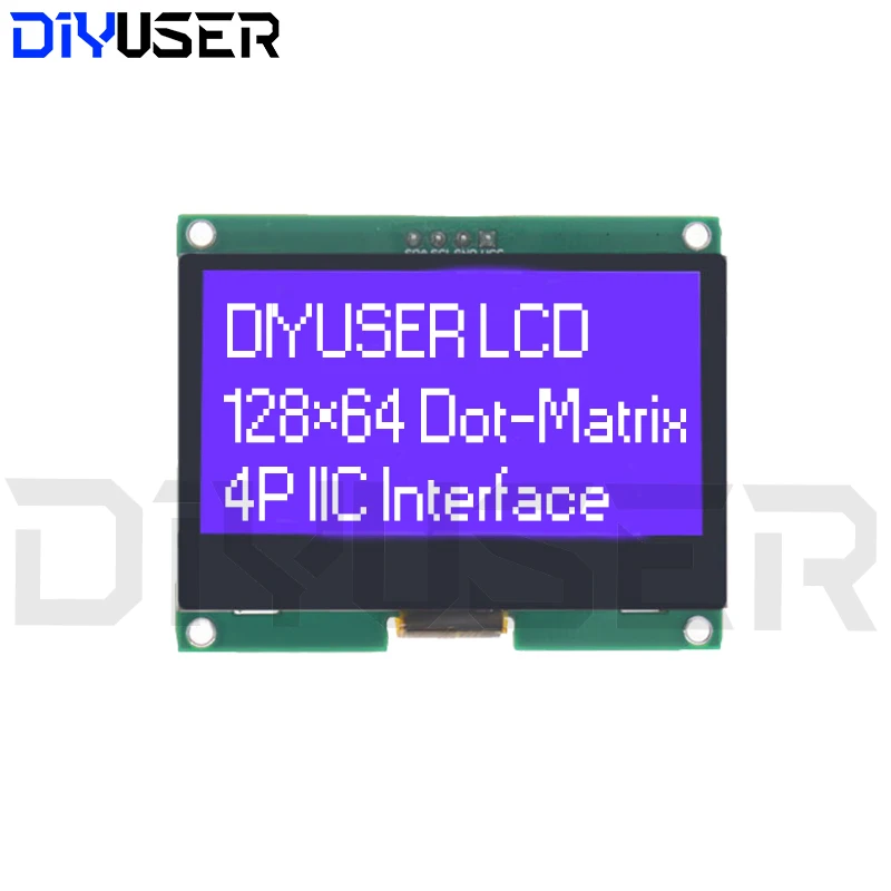 12864 Lcd 4P Iic Interface 12864-59N, Lcd Module, Cog, Met Chinese Lettertype, 128X64 Dot Matrix Scherm Voor Arduino