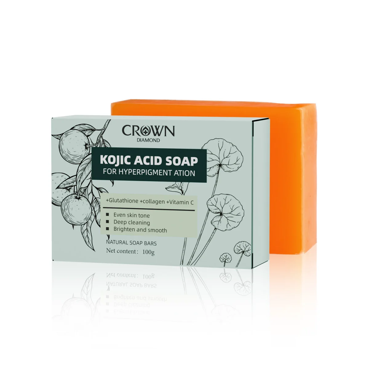 

Kojic Acid Soap Main Ingredient Glutathione Fade Dark Spotsand Freckles Whiten Skin Deeply Cleanse Anti Aging For All Skin Types