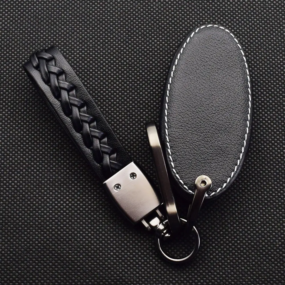 Leather Car Key Case Keychain For Nissan Altima Murano Maxima Patrol Armada Infiniti Q50 QX50 Q60 QX60 Smart Remote Fobs Cover