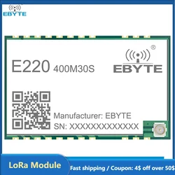 LLCC68 LoRa Wireless Module 433/470MHz E220-400M30S 30dBm Long Range 10km Stamp Hole Antenna SMD SPI Wireless Module