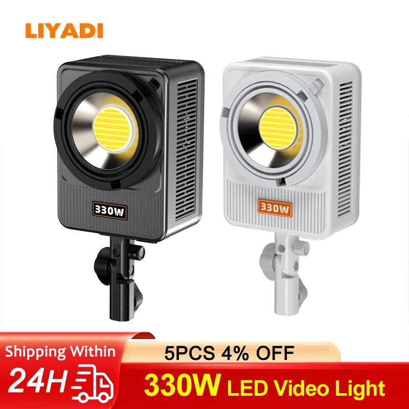 LIYADI 330W LED Video Light 2800K-6500K Live Professional Fill Light COB Photography Light for Studio Film Softbox Lighting