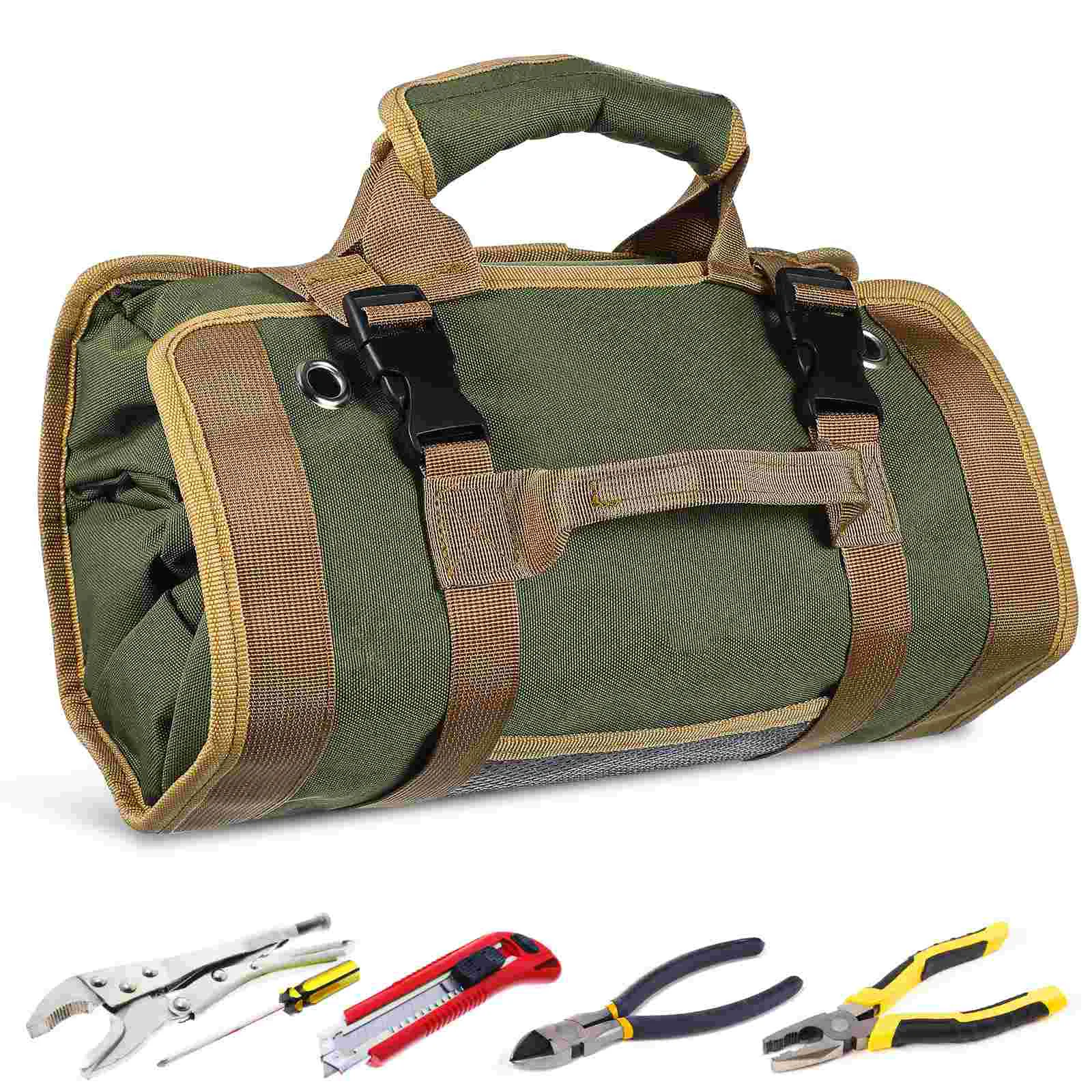 Hand Hardware Kit Tool Bags Organizer Utility Dark Green Oxford Cloth Wrench Pouch