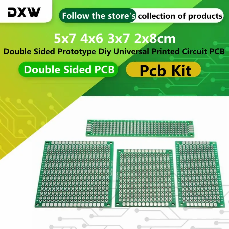 20PCS/Lot 5x7 4x6 3x7 2x8cm Double Sided Prototype Diy Universal Printed Circuit PCB Board Protoboard Pcb Kit Breadboard Set