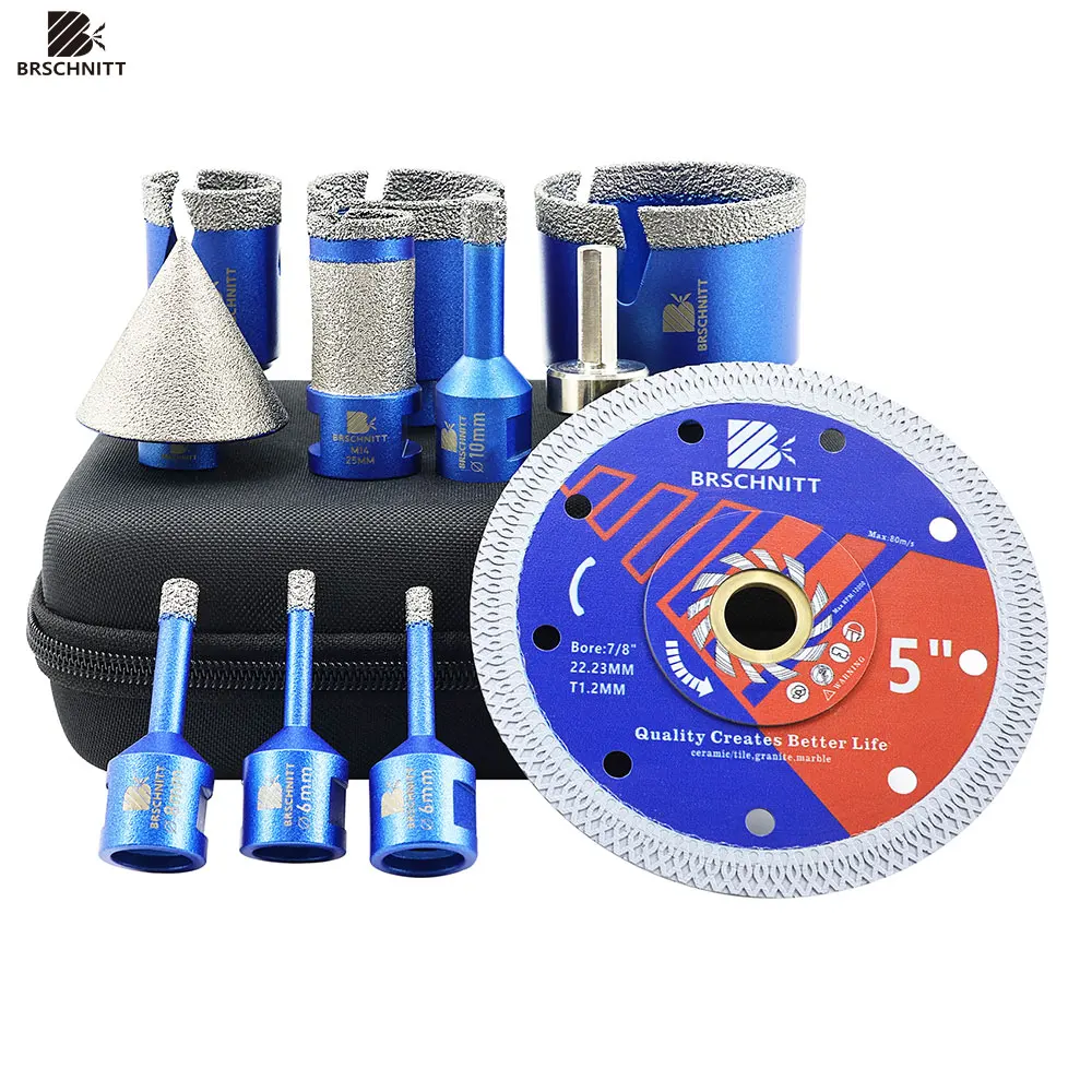 

BRSCHNITT Diamond Drill Bit Milling Bit Adapter for Tile Granite Marble Stone Hole Saw Core Bit Chamfer Diamond Drill Mill Bit