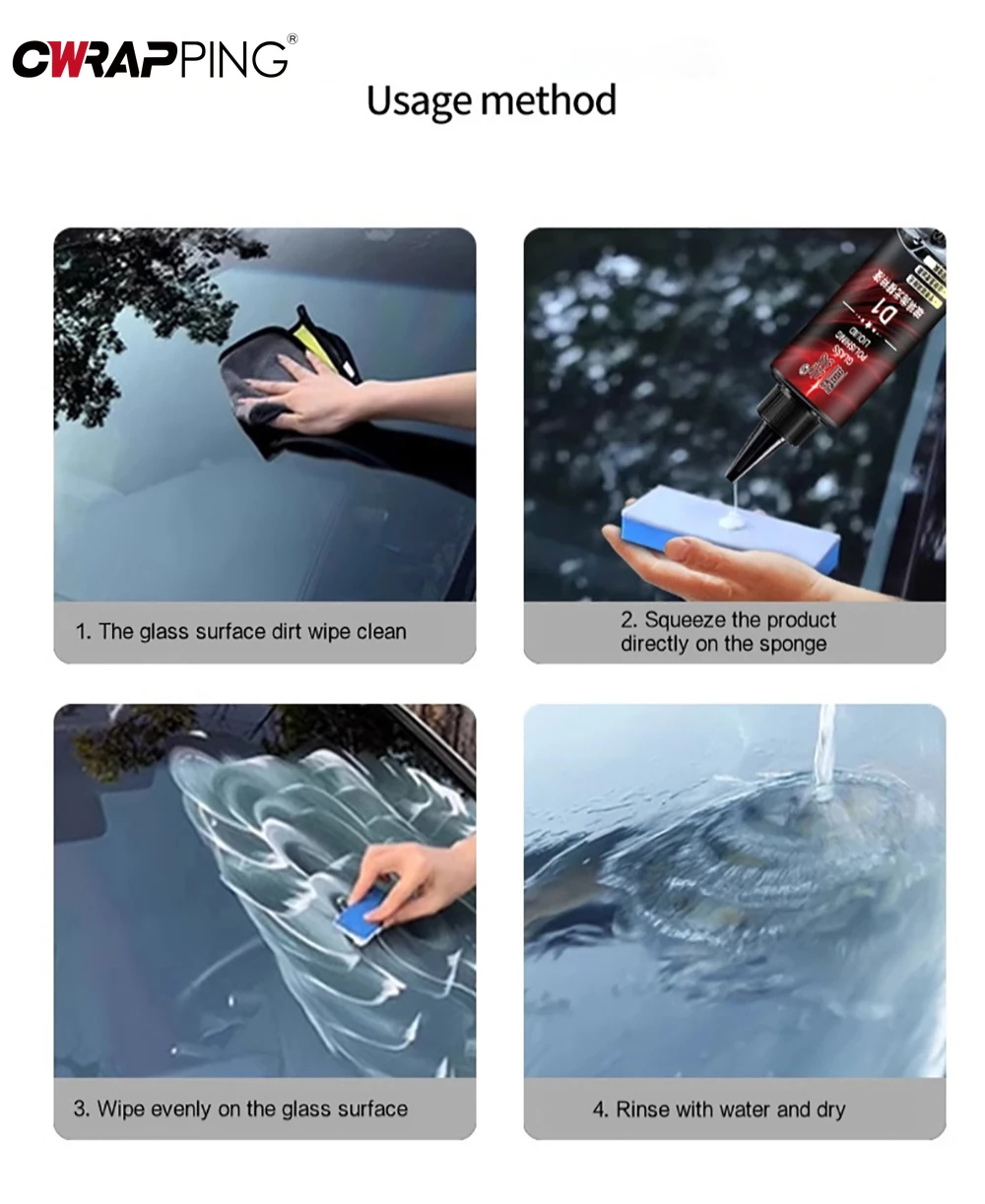 دراجة نارية الزجاج البولندية مجمع عالي اللمعان مرمم 150 مللي الزجاج الأمامي ويندوز ممسحة طلاء مشرق أدوات صيانة العناية بالسيارات