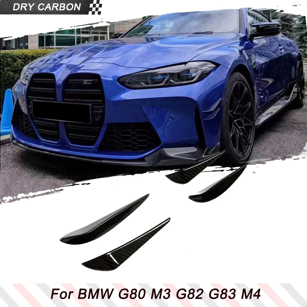 

Dry Carbon Fiber Car Front Canards Splitters Trims for BMW G80 M3 G82 G83 M4 2021 2022 Car Front Bumper Canard Racing Body Kits