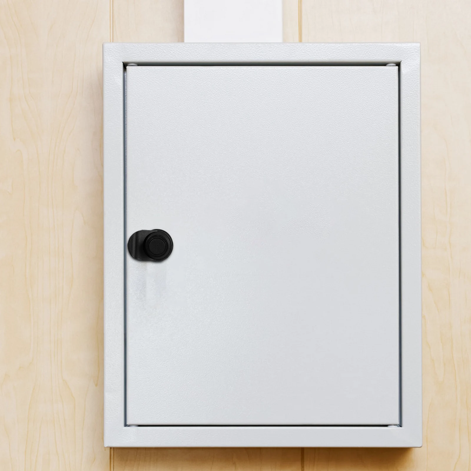 

Cabinet Door Push Button Locks Black Plastic Cylinder Latches for Drawer Industrial Electrical Box Mech Durability Security