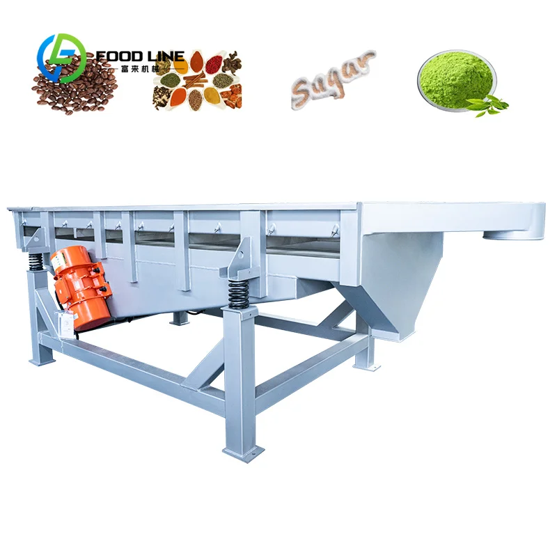 Customized compact linear vibrating screener precision particle classifier for millet spice granule raw material sorting plant