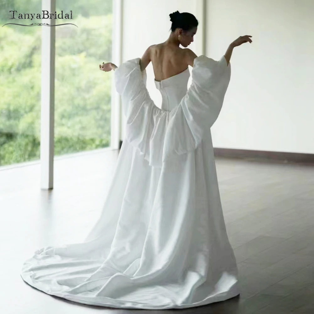 

Пышная свадебная куртка из тафты с длинным шлейфом, свадебная накидка, элегантное пальто, женские аксессуары DJ334