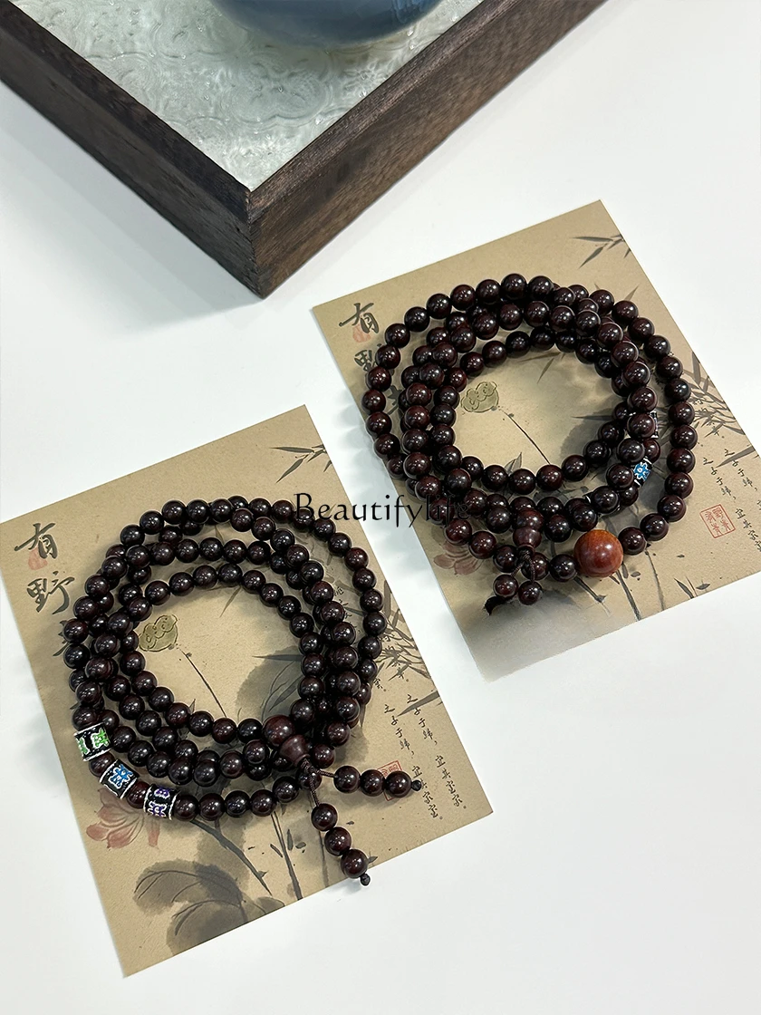 Pterocarpus Santalinus Multi-Circle Couple Round Beads, Crafts Bracelet, Buddha Beads