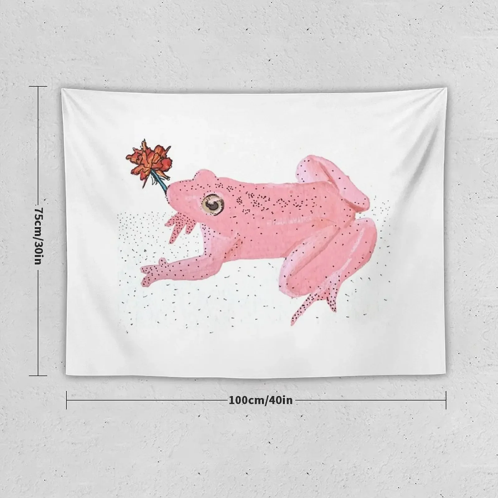 Pink frog with pink Tapestry Wall Hanging Decor Home Decoration Cute Room Decor Tapestry