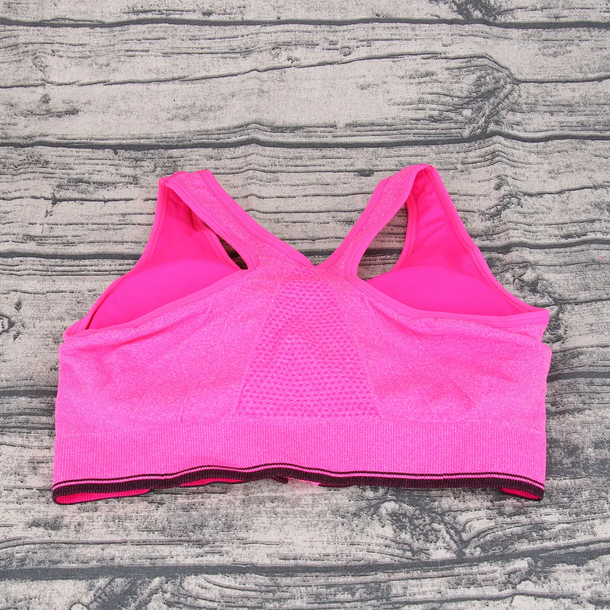 Wirefree Front Zipper Sports Bra Rose Up Padded Size Xl Breathable Gym Fitness Running Bra Support Bras