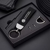 Car Logo Keychain Chain Leather Keyring Pendant Gifts For Morris Garages Motors MG ZS GS MG5 6 mg3 Gundam 350 Parts TF hector HS