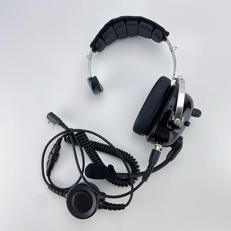 K16 Heavy-Duty Noise-Canceling Single-Sided Walkie-Talkie Headset Large Transmit Buttons Universal K-Type Connector for Headsets