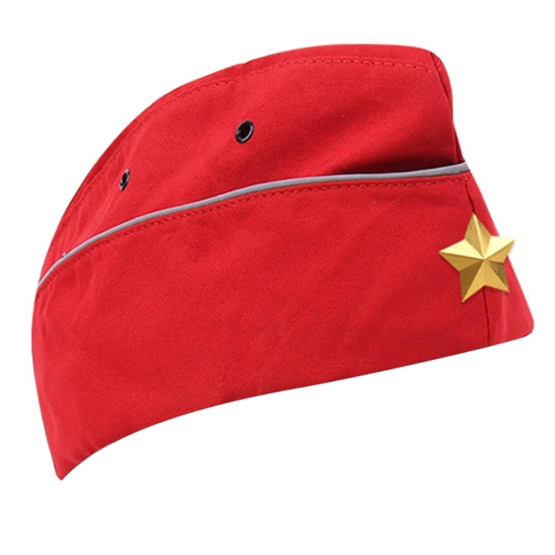 Elegant Star Hat for Lady Fashion Stage Hat Photo Marine Hat Girl Uniform Dome Hat for Women