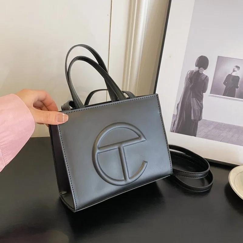 

High Grade Retro Shoulder Bag Women Minimalist Classic Lines Premium Leather Trendy Daily Handbag