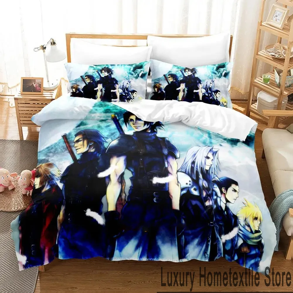 Imagem -06 - Conjunto de Cama Final Fantasy Vii 3d Print para Meninos e Meninas Jogo Jogo Núcleo Gêmeo Rainha King Size Capa de Edredão Fronha Cama Adultos