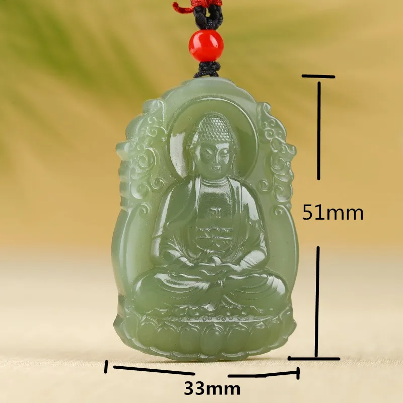 Natural Hetian Guardian God Green Twelve Zodiac Birth Buddha Pendant Jade Amulet