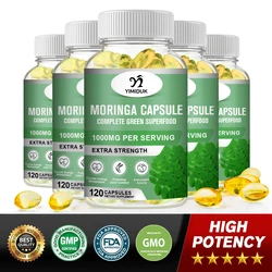 Organic Moringa Capsules Original Immune System, Energy & Metabolism Natural Anti-inflammatory Helps Detox, Fat Burn