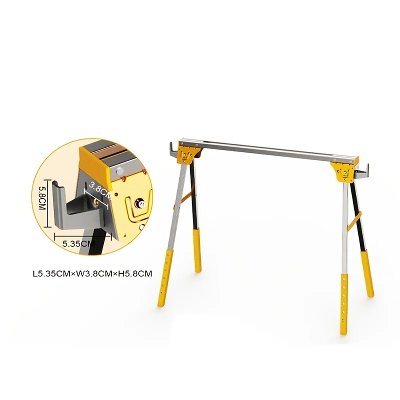 1Pc Adjustable Height Sawhorse, Folding Portable Saw Horses with 30-34 inch Adjustable Legs, for Woodworking DIY Tools