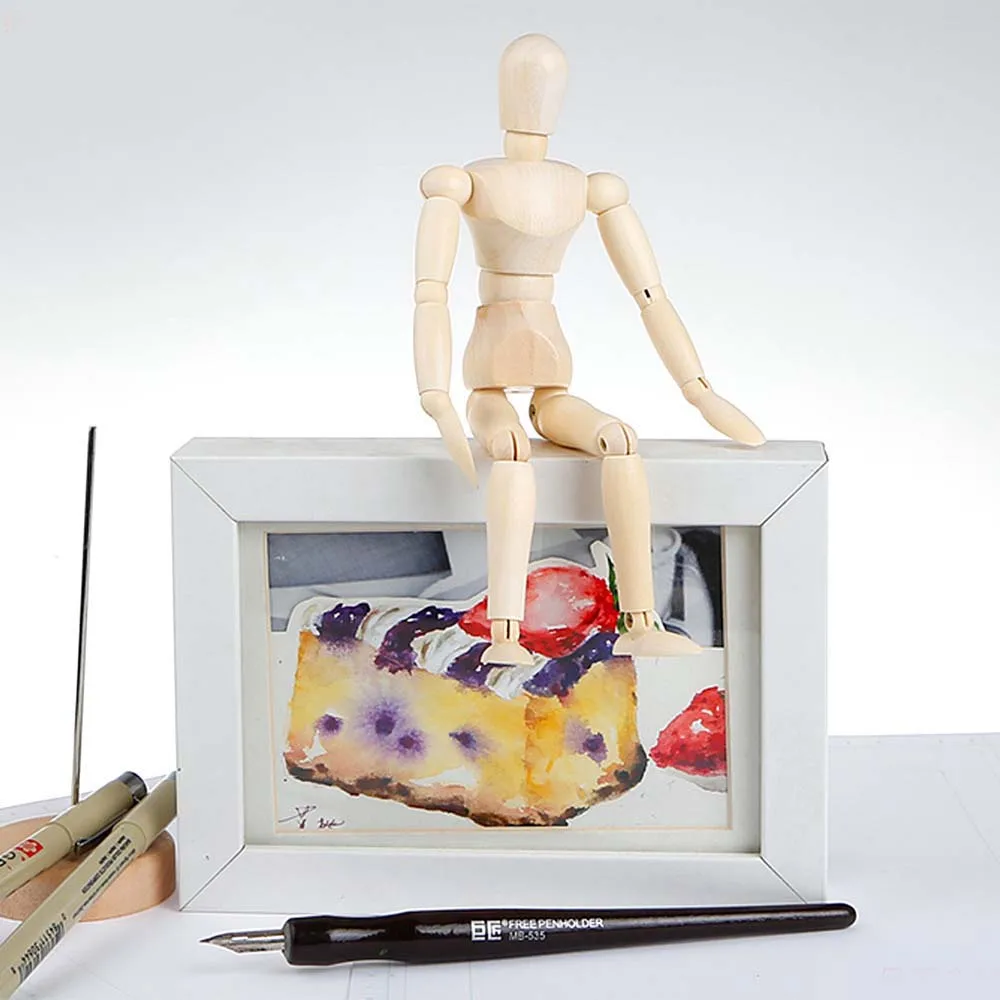 Male Human Art Models Sketch Draw Movable Limbs Artist Home Decor Figure Model Wooden  Mannequin Action  Figures