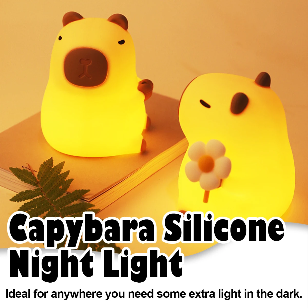 

Capybara Night Light Cute Silicone Rechargeable Animal USB Rechargeable Animal Touch Rechargeable Sleeping Light Children's LED