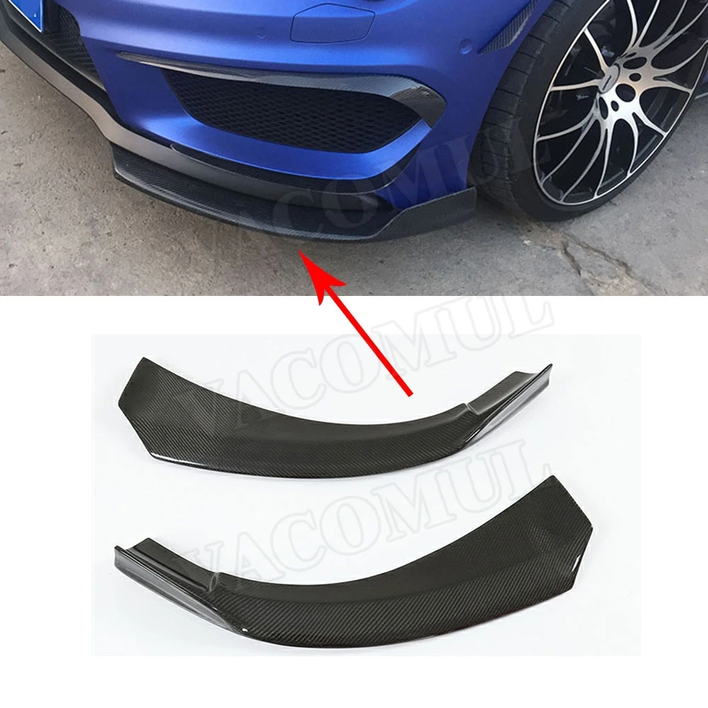 

Carbon Fiber Front Bumper Splitters Spoiler Side Canards Fog Lamps Trims for Mercedes Benz A Class A180 A200 A250 AMG A45 13-16