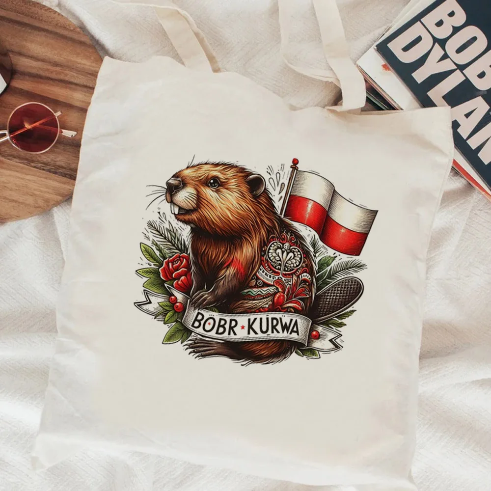 

Bobr Kurwa shopping bag reusable cotton shopping jute bag canvas bag shoping bolsas ecologicas bolsa compra jute sac toile