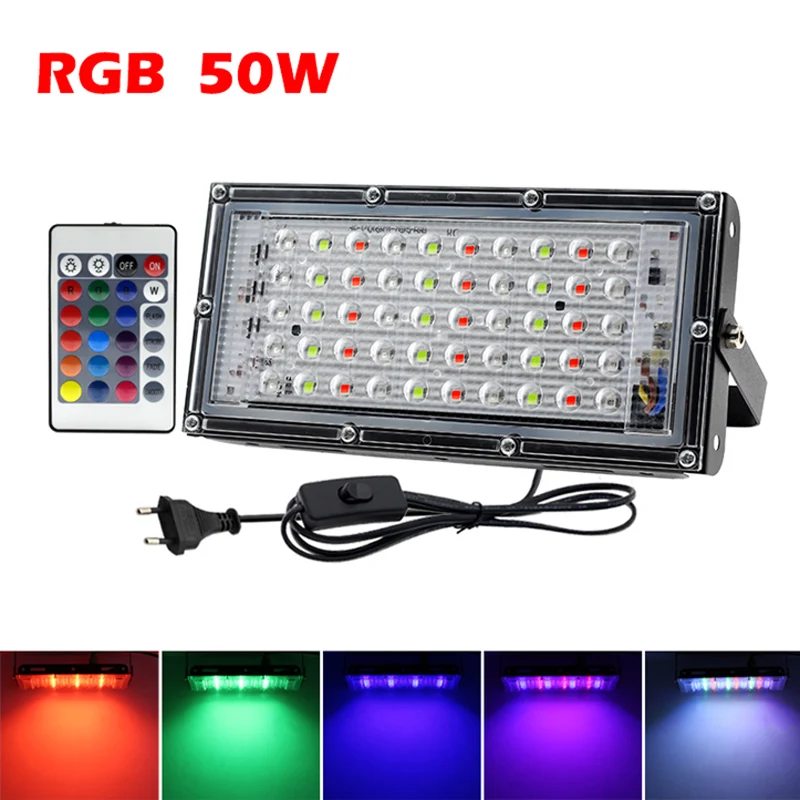 LED 50W 100W RGB/CW/WW Bead Point Floodlight Waterproof IP65 High Brightness Floodlight For Plant Landscape Lighting