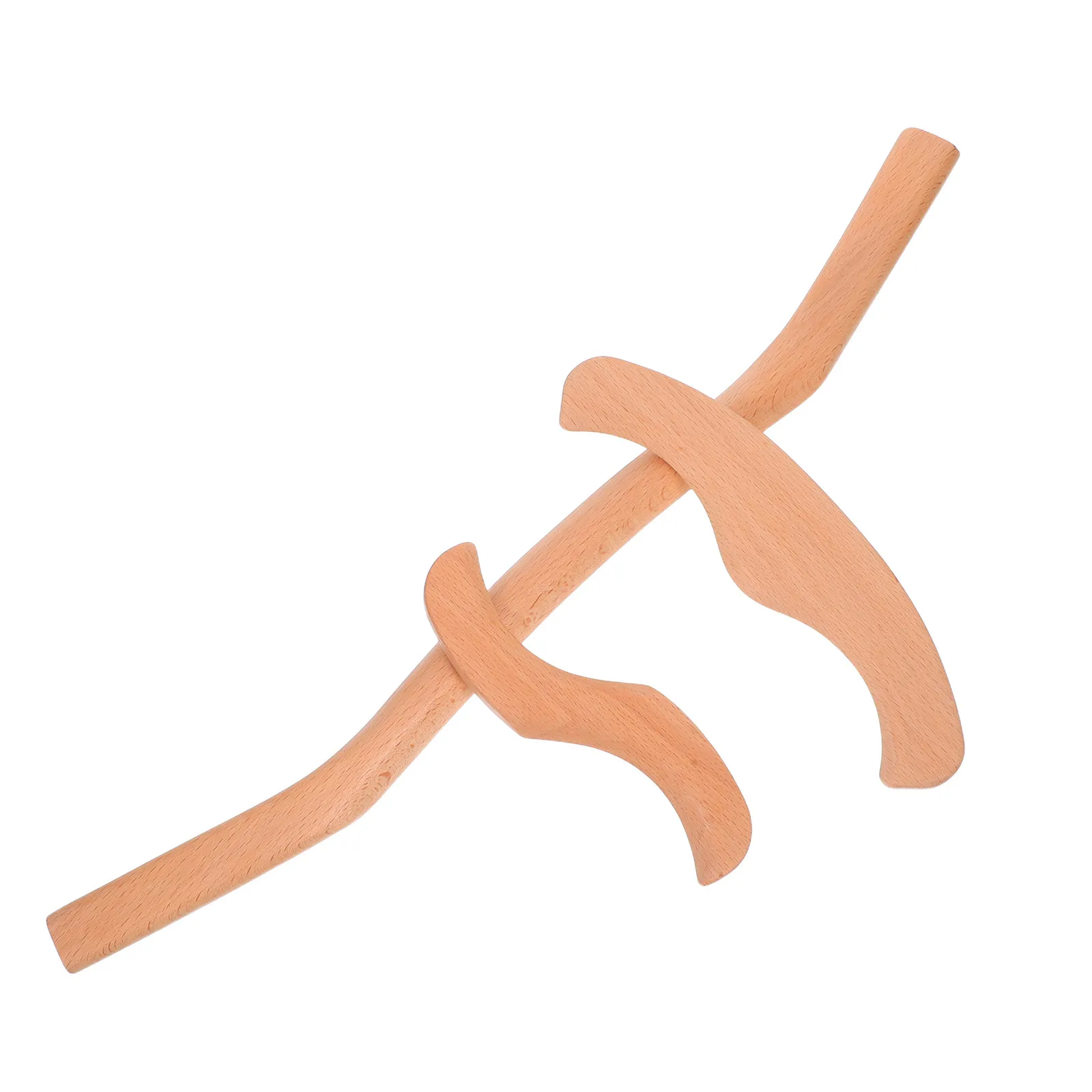 1Set Natural Wooden Gua Sha Scraper Beech Wood Massage Stick Body Sculpting Tool Manual Therapy Stick Muscle Relief Smooth Safe